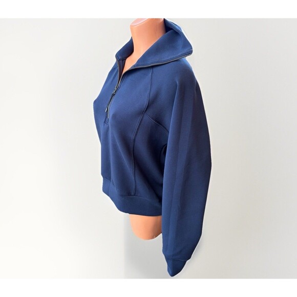 Spanx Air Essentials Half Zip Timeless Navy Size Small Pullover Sweatshirt - Picture 2 of 5
